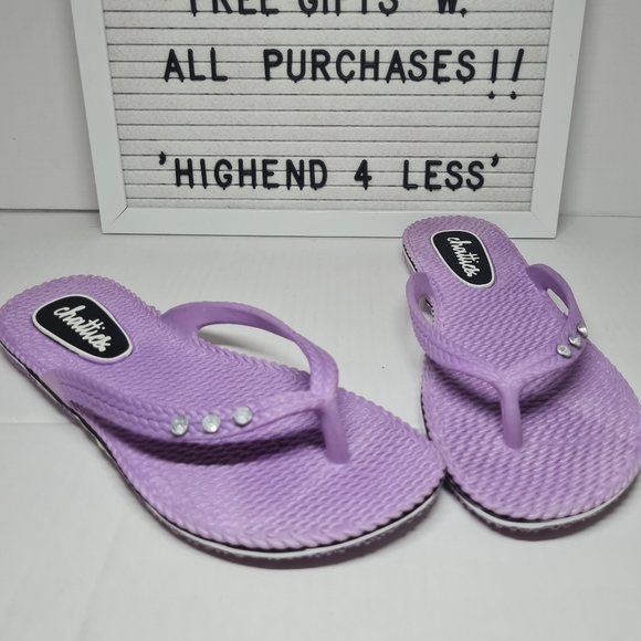 chatties Shoes - Purple Thong Sandles